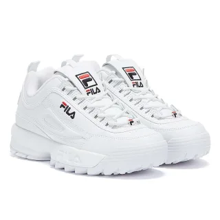 Mens Womens Fila Disruptor II Premium Trainer - (Weiß)