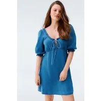 Next Minikleid Leichtes Mini-Sommerkleid aus Lyocell, Petite (1-tlg)