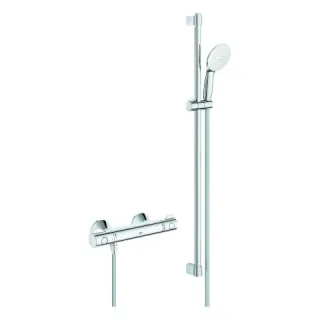 GROHE Thermostat-Brausebatterie Grohtherm 800 34566_2 mit Brausegarnitur 900mm chrom, 34566002 34566002