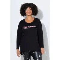 Angel of Style T-Shirt T-Shirt A-Linie Schriftzug Langarm