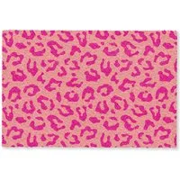 MuchoWow Fußmatte Pantherdruck - Rosa - Tierdruck - Minimalistisch, Rechteckig, innen Schmutzfangmatte, Tür, Schmutzfänger Flur, Teppich 60x40 cm
