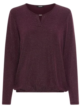 Olsen - T-Shirt Long Sleeves dark wine - Gr. - 36
