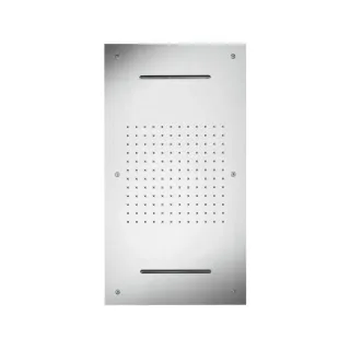Herzbach Living Spa Farblicht-Regenbrause 11.600390.3.01 Edelstahl poliert, 700 x 380 mm, Regen/Schwall