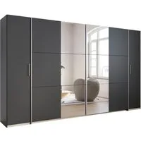rauch Schwebetürenschrank Kleiderschrank Drehtürenschrank Schrank Garderobe KRONACH (in 3 Ausstattungen BASIC/CLASSIC/PREMIUM, Breiten 225/268/311/354 cm) Kombischrank optional mit 1 oder 2 Spiegel viele Böden MADE IN GERMANY