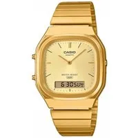 CASIO VINTAGE Chronograph AQ-240EG-9AEF, Quarzuhr, Armbanduhr, Damenuhr, Herrenuhr, Edelstahlarmband, analog