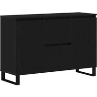 vidaXL Sideboard Sideboard Schwarz Eichen-Optik 101,5 x 35 x 70 cm Holzwerkstoff (1 St)