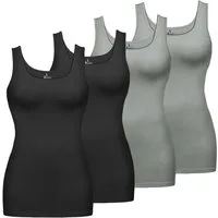 ALPIDEX Achseltop Damen Tops 4er Set Basic Tank Top