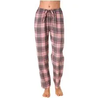 Normann Pyjama Dame Flanell Schlafanzug Hose kariert aus Baumwolle ideal zum relaxen