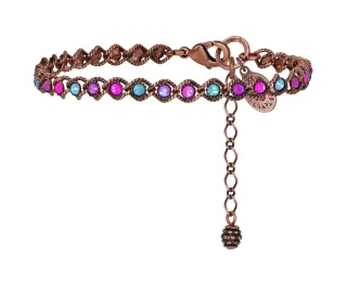 konplott - Armband - Lost Garden blau/pink
