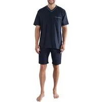 GÖTZBURG Shorty GÖTZBURG Herren Shorty blau bedruckt (1 tlg)