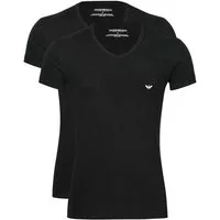 Emporio Armani Unterziehshirt CC717 Stretch Cotton (Packung, 2-St., 2er-Pack) Herren T-Shirt Kurzarm V-Neck Unterhemd figurbetont im 2er-Pack
