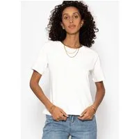 SASSYCLASSY T-Shirt Rundhals T-Shirt für Damen Legeres Top aus Baumwolle in lockerer Passform