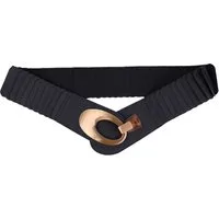 MIRROSI Taillengürtel Leo Unifarbe breit 6cm für Taillenumfang 85 bis 110cm, ONESIZE (Angenehmes Tragesgefühl, Leopard Muster, Unifarben) Breiter Stretch Gürtel