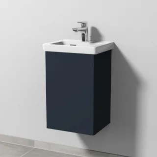 Sanipa 3way Waschtischunterbau zu Villeroy & Boch Subway 3.0 Waschtisch mit 1 Tür, Marine-Matt SP8411R