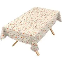 ANRO Tischdecke Valencia Stoff Premium Streublumen wasserabweisend pflegeleicht (Einzelstück 1-tlg), Stoff schmutzabweisend 100x140cm Blumen Bunt