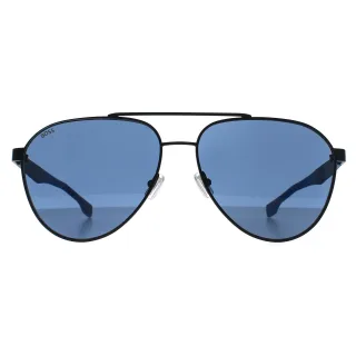 Hugo Boss Aviator Herren Matt Schwarz Blau Blau BOSS 1485/S