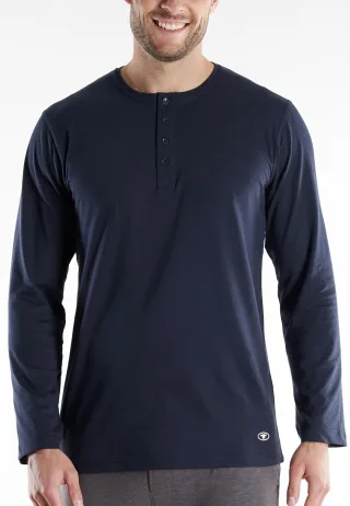 TOM TAILOR BODYWEAR - TOM TAILOR Herren T-Shirt uni 1er Pack blau-dunkel-uni - Gr. - 56