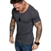 Amaci&Sons T-Shirt LANCASTER Basic T-Shirt mit Rundhalsausschnitt Herren Einfarbig Vintage Rundhalsausschnitt Basic Crew Neck Shirt