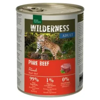REAL NATURE WILDERNESS Nassfutter Katze, Adult Pure Beef 12x800 g