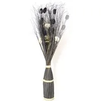 Kunstzweig Dekobündel "Anthrazit" grau + schwarz, ca. 100 cm hoch, Naturdeko, Dekoleidenschaft, Höhe 100 cm, Dekozweige, Kunstblumen, Trockenblumen, Gräserbündel, Blüten, Pflanze