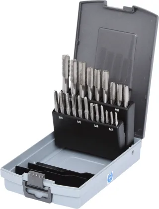 KS Tools HSS Handgewindebohrer-Satz M, Kunststoffkassette 21-tlgM3-M12 - 336.0641