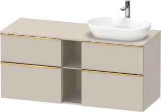 Duravit D-Neo Konsolenwaschtischunterbau wandhängend Taupe Matt 1400x550x664 mm - DE4970R34910000 DE4970R34910000