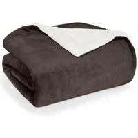 Wohndecke Sherpa-Fleecedecke, Oeko-TEX Zertifiziert, Blumtal, hochwertig, weich, warm, flauschig