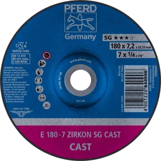 PFERD TOOLS Schruppscheibe E ZIRKON Speziallinie SGP CAST für Guss - 62217738