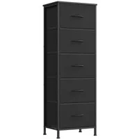 SONGMICS Kommode Schrank mit 3/4/5 Schubladen, Aufbewahrungsschrank, Stahl, MDF, Vliesstoff, für Schlafzimmer