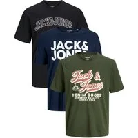 Jack & Jones PlusSize Print-Shirt (Spar-Set, 3er-Pack) Big Size Shirt Übergrößen Shirt