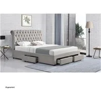 HTI-Living Bett Bett mit Stauraum 180 x 200 (Stück, 1-tlg., 1x Bett Claire 180 mit Lattenrost, ohne Matratze und Dekoration), Doppelbett mit Knopfsteppung