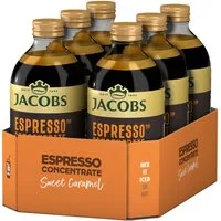JACOBS Kaffee JACOBS Espresso Kaffeekonzentrat Caramel 6 x 485 ml, Ideal für Iced Coffee, Latte, Cappuccino oder kreative Kaffee-Rezepte