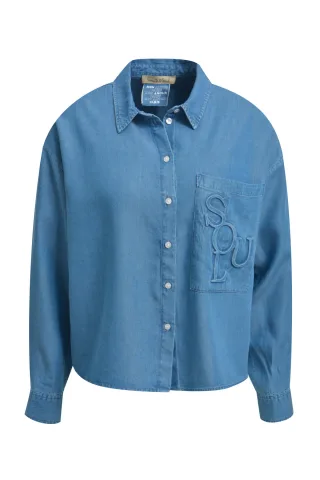 Smith&Soul - Lyocell Denim Boxy Blouse denim - Gr. - L