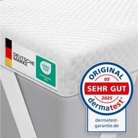 Gentle North, Topper Matratzentopper 7cm hoch H2/H3 - mit Gel-Memory- und Komfortschicht, 7 cm hoch, schadstoffgeprüft für Stoffe, Fäden, Reißverschlüsse, Schaum etc.