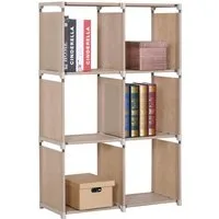HTI-Living Standregal Stoffregal 6 Fächer Lena, Stück 1-tlg., Standregal