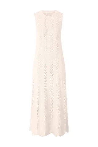 Rich & Royal - Ajour A-line Knit Dress pearl white - Gr. - L