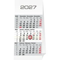 ADINA Schreibtischkalender 2027 ADINA ws 3-Monatskalender Aufstellkalender für den Schreibtisch