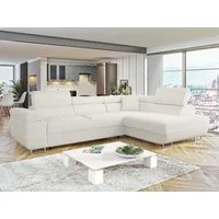 MIRJAN24 Ecksofa Torezio, mit Bettkasten und Schlaffunktion, Einstellbare Kopfstützen, 274x203x70-90 cm