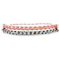 Made by Nami Freundschaftsarmband 2er Set Boho Surfer Armand Damen & Herren Geflochtenes Stoff Armband (Set, 2), Wasserfest & Verstellbar