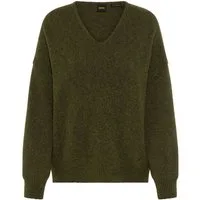 BOSS ORANGE Strickpullover Fondyssa Premium Damenmode im Relaxed Fit, V-Ausschnitt