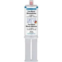 WEICON 2-Komponentenkleber Fast-Metal Minutenkleber, Flüssigmetall Epoxidharzklebstoff, 24 ml, (Set), ideal für Spaltfüllungen