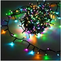 Spetebo LED-Lichterkette Lichterkette mit Timer und 8 Leuchtfunktionen - soft bunt, 120-flammig, mit 8 Leuchtfunktionen und Timer