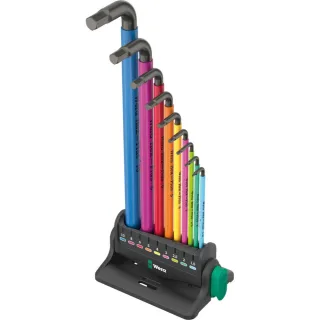Wera 950/9 Hex-Plus Multicolour 3 Winkelschlüsselsatz, metrisch, BlackLaser - 05133165001