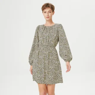 Kurzes Kleid mit Gummizug und Blumendruck