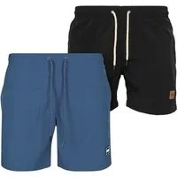 URBAN CLASSICS Badeshorts Urban Classics Herren Block Swim Shorts 2-Pack