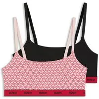 HUGO Bralette TWIN BRALETTE DESIGN (2-tlg) ohne Verschluss, ohne Polsterung