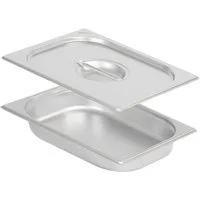 Mahlzeit Thermobehälter GN Behälter 1/2 mit Deckel, Höhe 65 mm, Edelstahl Wärmebehälter, Edelstahl, (Set, 2-tlg., 1x 1/2 GN Behälter mit Deckel), für Chafing Dish