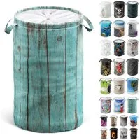 Sanilo Wäschekorb mit Motiv, viele schöne Wäschesammler zur Auswahl, Wäschesack mit Sichtschutz, 60 Liter, faltbar, kräftige Farben