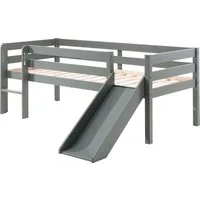 Vipack Spielbett Pino, Kiefer massiv, Liegefläche 90/200, Made in Europe (inkl. Leiter, Absturzschutz, 2 Farben zur Auswahl), inkl. Rolllattenrost, wahlweise mit oder ohne Rutsche