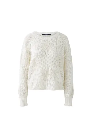 Oui - Pullover Baumwollmischung champagne - Gr. - 38